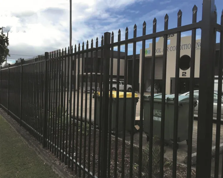 Modern Home Garden Security Fence Panels Top Wrought Iron Spear Metal Tubular Black Aluminum PVC Steel Welded Gate Powder Coated