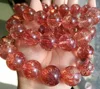 Free shipping wholesale natural stone 6-14mm Golden Strawberry Quartz bracelet gemstone