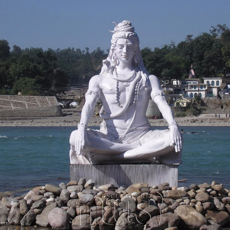 Outdoor Decoration Cheapest White Marble Carving Lord Shiva Statue ...