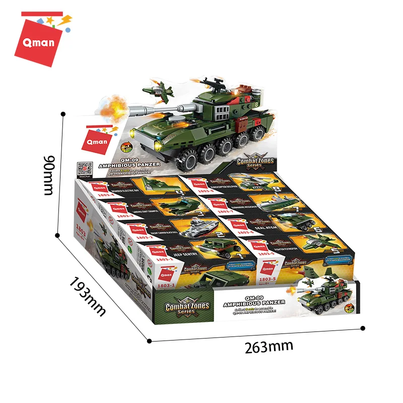 
Qman 8 In 1 Tank Set Children Educational Building Blocks Bricks Toys Gifts compatible legoingly 