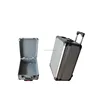 Hard aluminum plastic carrying device luggage case with removable wheel /case and pull rod