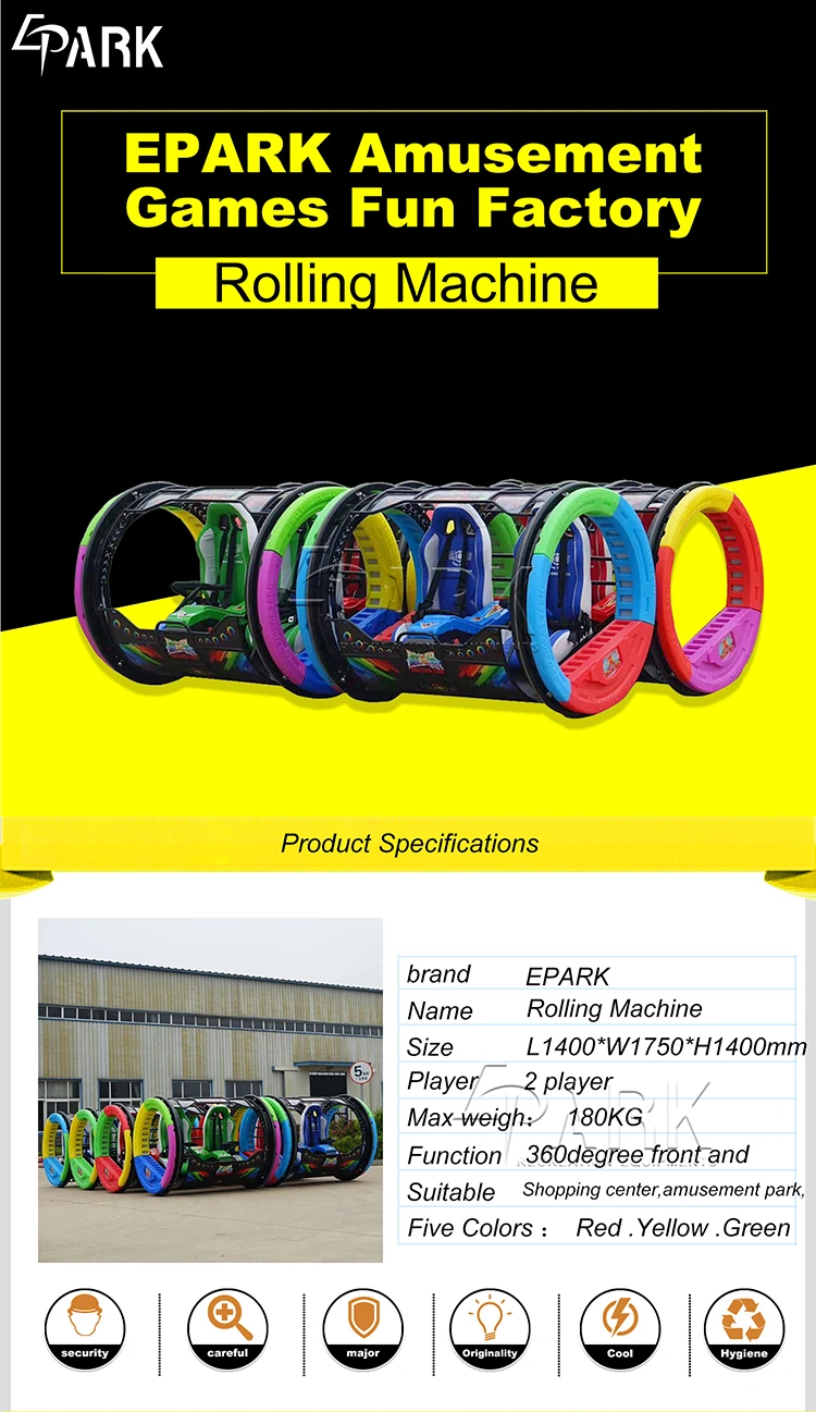 Amusement park kid rides rolling car game machine high quality happy car