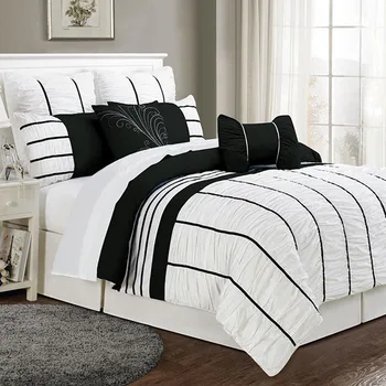 black and white buffalo plaid bedspread