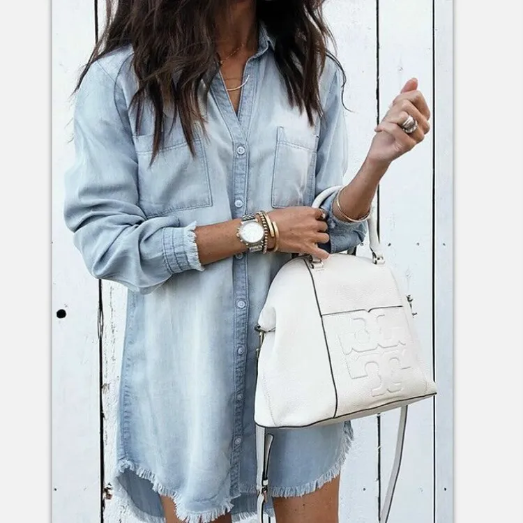 

OEM KEYIDI 2019 new fashion latest Denim blouse, N/a