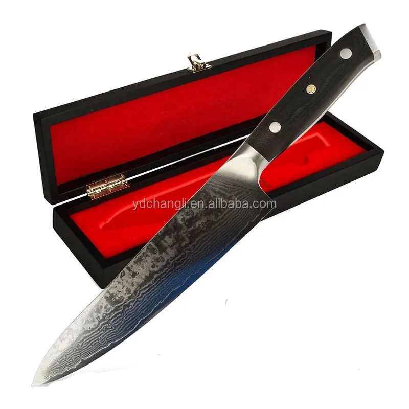 

Amazon New Japanese VG10 67 Layer Damascus Steel Chef Knife With Wooden Box