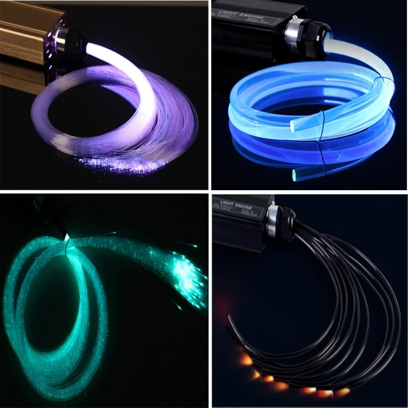 RGB Colorful LED Plastic Fiber Optic Star Ceiling Kit Light 150pcs 0.75mm 2m RGBW