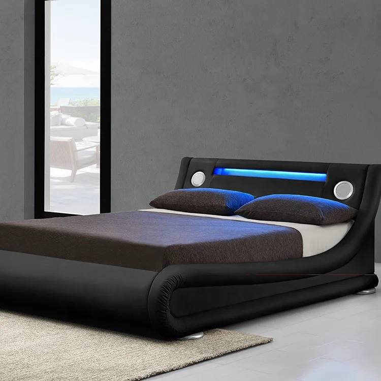 Sleep sweet and durable durable storage bed with led