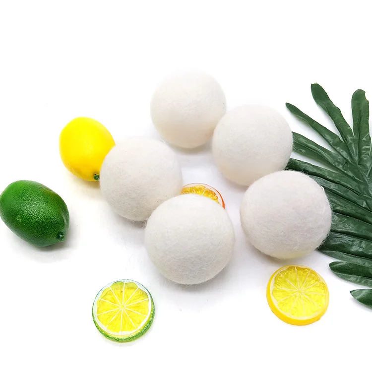 

Customized 7.5 cm Handmade 100% New Zealand Felt Wool Dryer Balls, White