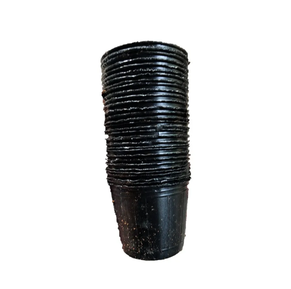 
Gardening black plastic flexible nursery pot 