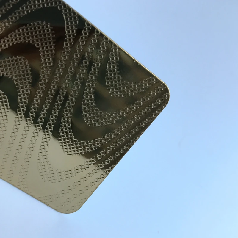 201 304 316 Water Wave Pattern Embossed Stainless Steel Sheet