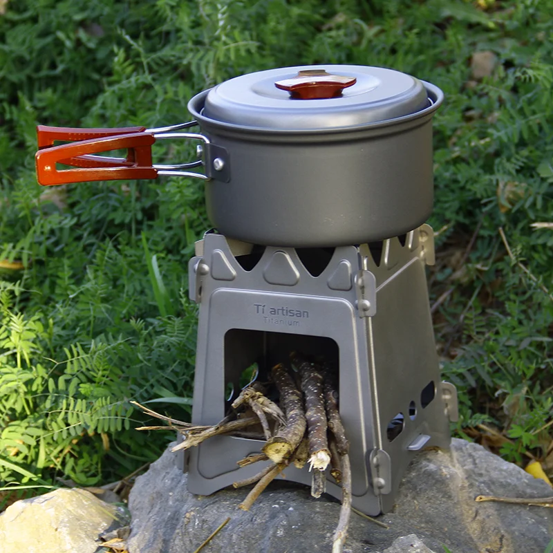 Titanium Picnic Stove For Wood Burning Camping Portable Cooking Stove ...