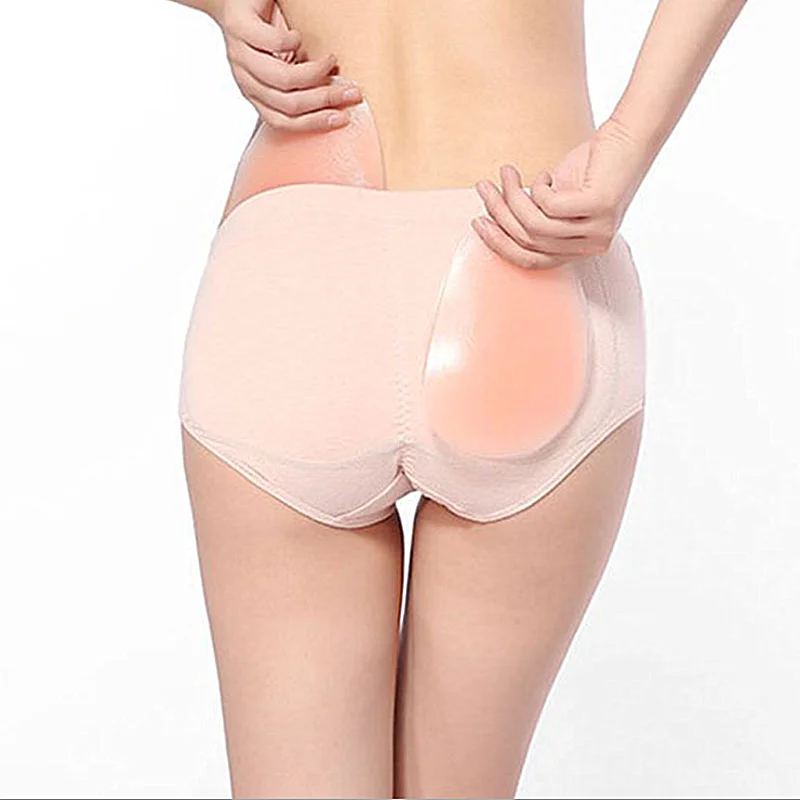 

Sexy panty silicone buttock and hip pads panties for women, Black;nude