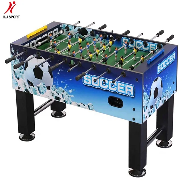 foosball table with electronic scoring