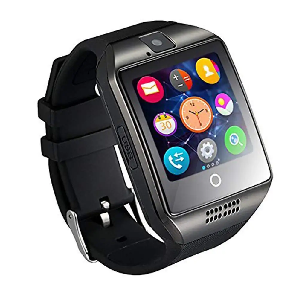 

Free shipping Factory Cheap Sport Android Q18 Smart Watch phone wristwatch with camera bluetooth