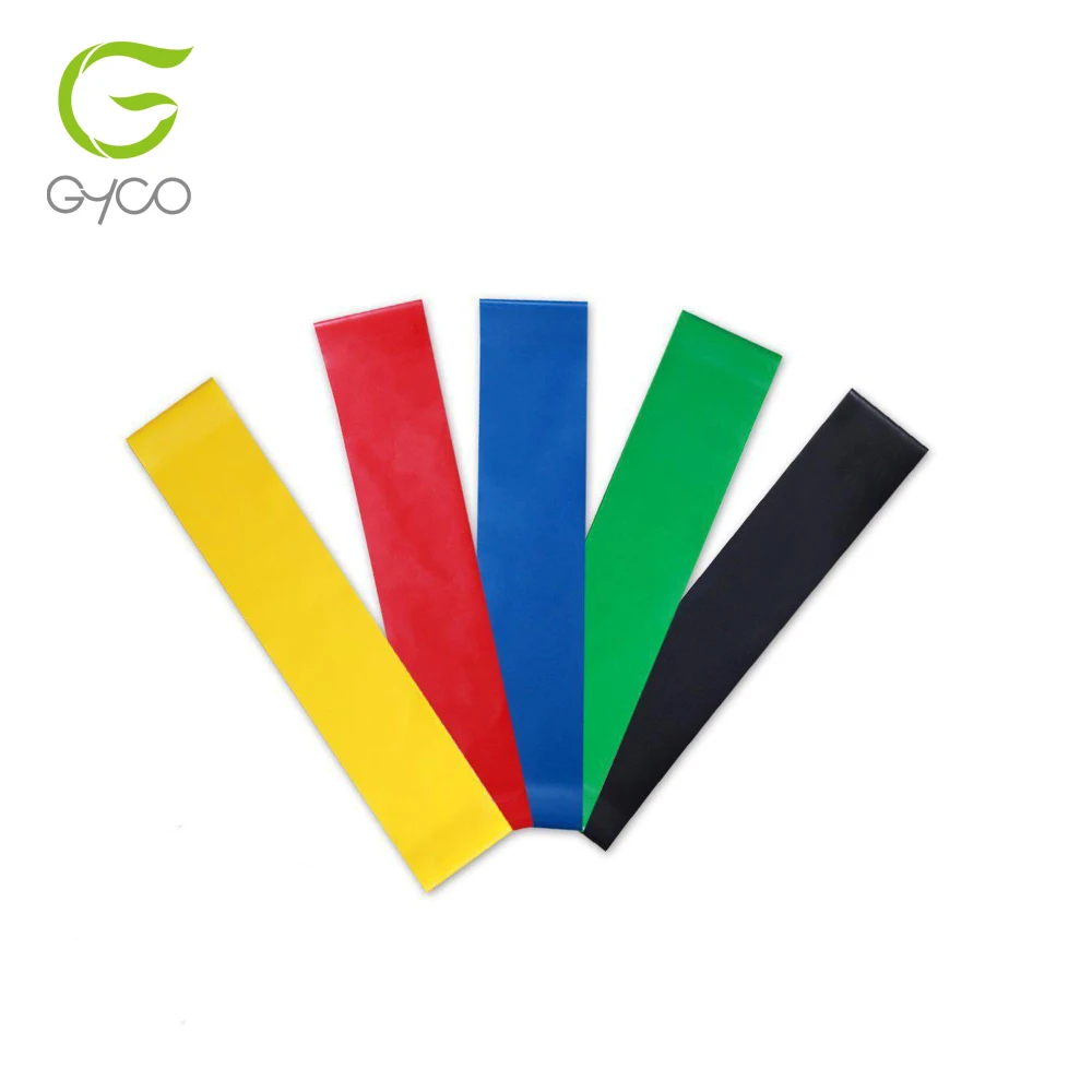 

Wholesale 5 loops elastic fitness resistance bands set no logo natural latex Exercise bands, Black red yellow blue green