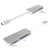 Type C USB Hub to 2 USB3.0 ports, SD/MicroSD card reader and CFast card reader for 2016 Macbook Pro, Chromebook Pixel and More