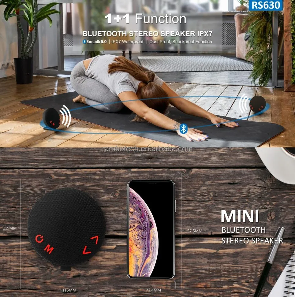 Wireless Bluetooth V5.0 Portable Speaker RS630 With HD Sound And Bass -Sharon - ANKUX.COM