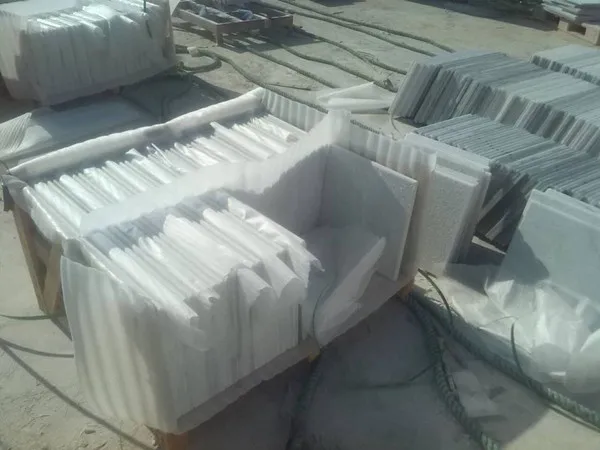 white marble package