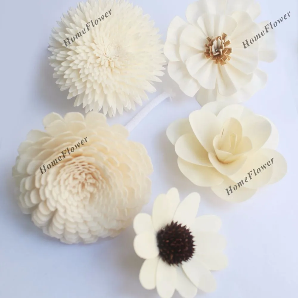 Handmade Organic Material Dried Sola Wood Flower for Reed Diffuser