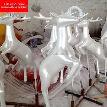 Custom Made Life Size Reindeer Fiberglass Christmas Decorations