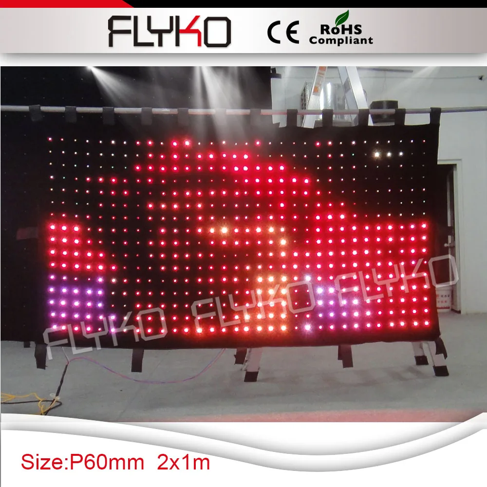 

P6 soft led video curtain wedding DJ stage backdrop