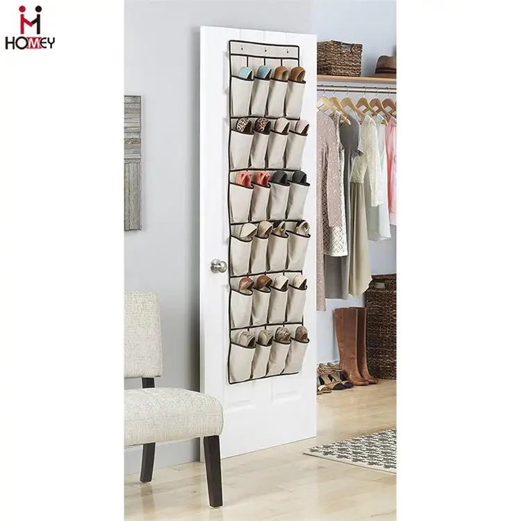 Over Door Shoe Organiser,Hanging Pocket Shoe Organizer,Pink,Multi