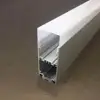 Box Section Aluminium Profile Channel match the led strips, rectangle cover suspended LED linear light aluminium profil