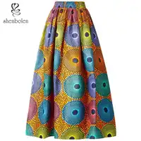 

2020 New Fashion African Print Design Women Maxi Skirt Ankara Clothing for Party