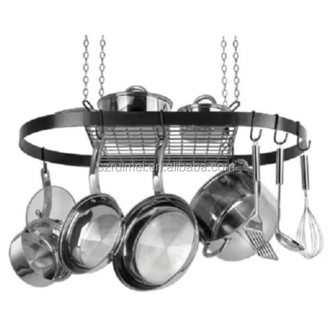Metal Kitchen Ceiling Cookware Hook Rack Buy Hook Rack Cookware