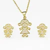 China wholesale jewelry ex-factory price cute girl necklace and earring set