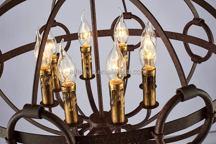 
Vintage industrial camino round drum circular lantern led pendant light chandelier for living room 