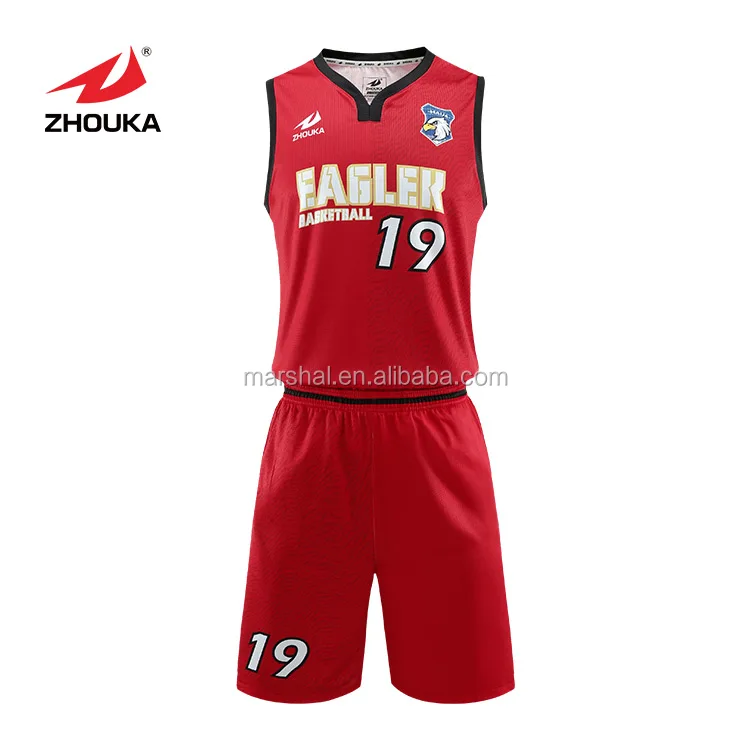 Basketball Uniforms Sets Red Color, Basketball Jerseys