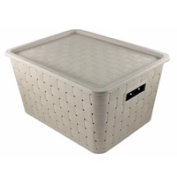 

New fashion simple design storage Plastic PP box rattan basket