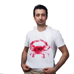 Image of Sea Food Custom Printed Lobster Crab Dinning Apron Disposable Plastic Restaurant Bib