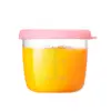 Manufacturer Supply Baby Use Food Grade BPA Free Round Glass Container / Stack Baby Food Storage Container Silicone