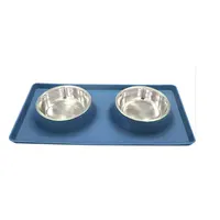 

Pet Dog Bowls 2 Stainless Steel Dog Bowl with No Spill Non-Skid Silicone Mat + Pet Food Scoop Feeder Bowls for Feeding Dogs Cats