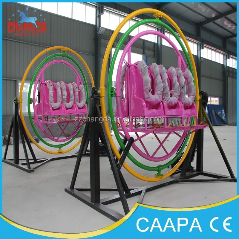 
Thrilling Park Outdoor Games 3d motorized human gyroscope for sale 