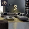 Nordic high end genuine leather corner sofa set 7 seater sectional Italian leather l shaped sectional sofa and chair