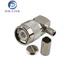 RF connector TNC male right angle crimp type for RG58 cable