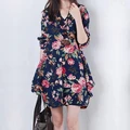 Maternity clothing 2016 spring plus size maternity dress maternity fluid long sleeve fashion one piece dress