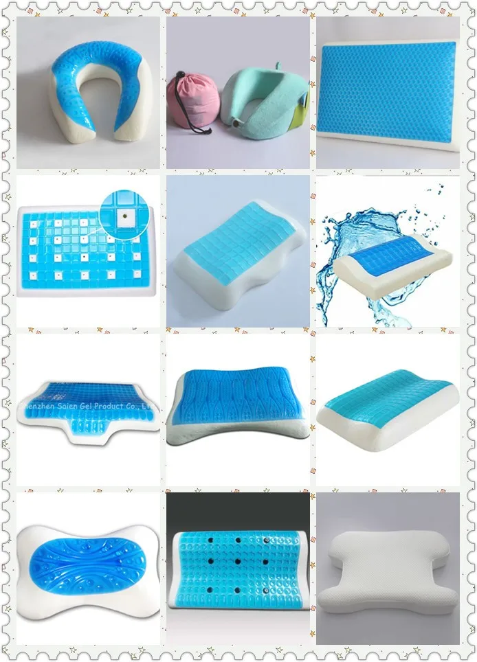 2016 Ventilated Mesh Moulded Bread Memory Foam Gel Pad Cool Pillow