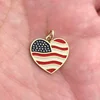 Hot Sale Wholesale Gold Plated Zinc Alloy Enamel American Country Flag Charm