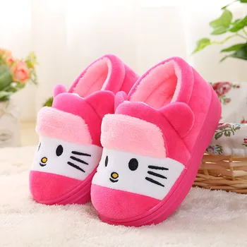 Cute Girls Cozy Slip On Pink Animal Cat House Indoor Slippers Shoes With Warm Cotton Lining Buy Indoor Slippers Animal Cat Shoes Cute Girls Cozy