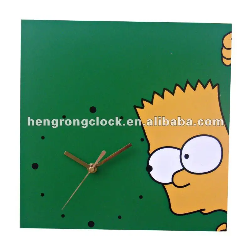 Wooden Childrens Clock Funny Wall Square Wood Product On Alibaba Com
