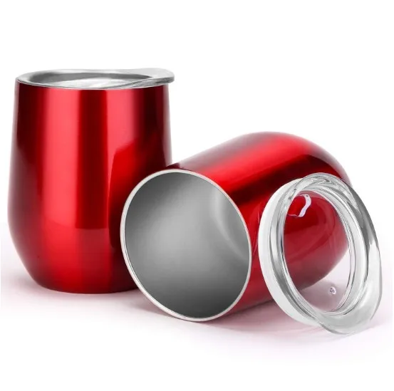 Promo top sale 12 oz stemless wine tumbler with lid for wholesale