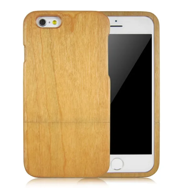 

High Quality cherry wood up and down cards not carving Wood Cover For Iphone 6