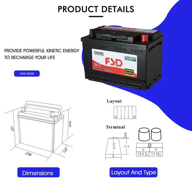 Used Auto Car Mf 45ah Batteries Wholesale Din Standard - Buy Used Auto