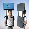 24 inch lcd backpack video jacket ad screen wifi advertising player