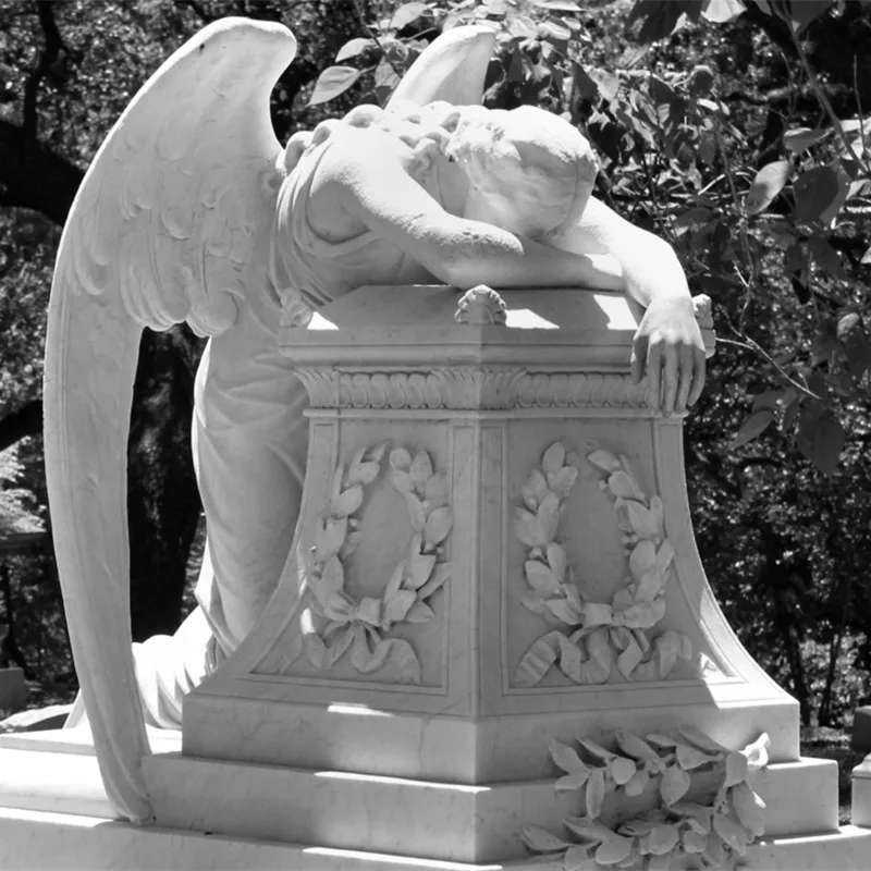 Life Size White Marble Cemetery Weeping Angels Statues Buy White