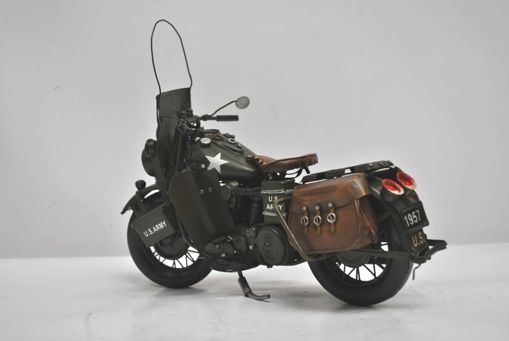 Vintage industrial style manual iron art metal craft motorcycle models